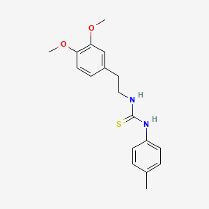 molecular formula C18H22N2O2S B5844783 N-[2-(3,4-dimethoxyphenyl)ethyl]-N'-(4-methylphenyl)thiourea 