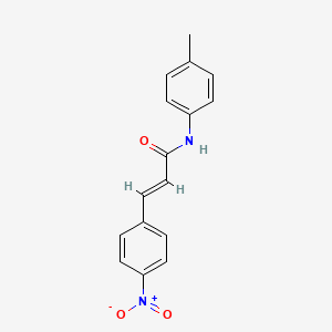 molecular formula C16H14N2O3 B5844802 N-(4-methylphenyl)-3-(4-nitrophenyl)acrylamide 