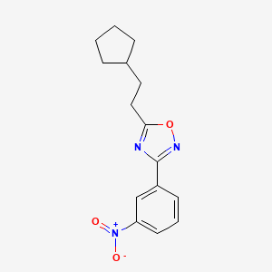 molecular formula C15H17N3O3 B5844823 5-(2-cyclopentylethyl)-3-(3-nitrophenyl)-1,2,4-oxadiazole 