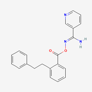 molecular formula C21H19N3O2 B5844824 N'-{[2-(2-phenylethyl)benzoyl]oxy}-3-pyridinecarboximidamide 