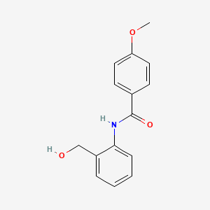 molecular formula C15H15NO3 B5844835 N-[2-(hydroxymethyl)phenyl]-4-methoxybenzamide 