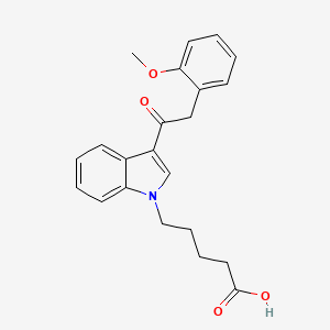 molecular formula C22H23NO4 B584486 JWH 250 N-pentanoic acid metabolite CAS No. 1379604-65-5