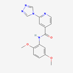 molecular formula C16H15N5O3 B5844862 N-(2,5-dimethoxyphenyl)-2-(4H-1,2,4-triazol-4-yl)isonicotinamide 