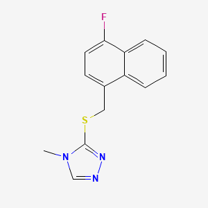 3-{[(4-fluoro-1-naphthyl)methyl]thio}-4-methyl-4H-1,2,4-triazole