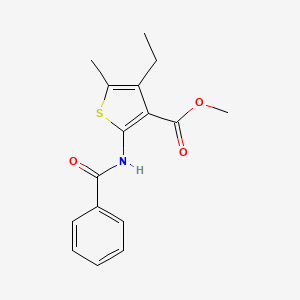 molecular formula C16H17NO3S B5844885 methyl 2-(benzoylamino)-4-ethyl-5-methyl-3-thiophenecarboxylate 