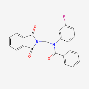 molecular formula C22H15FN2O3 B5844890 N-[(1,3-dioxo-1,3-dihydro-2H-isoindol-2-yl)methyl]-N-(3-fluorophenyl)benzamide 