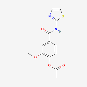 molecular formula C13H12N2O4S B5844923 2-methoxy-4-[(1,3-thiazol-2-ylamino)carbonyl]phenyl acetate 