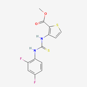 molecular formula C13H10F2N2O2S2 B5844926 methyl 3-({[(2,4-difluorophenyl)amino]carbonothioyl}amino)-2-thiophenecarboxylate 