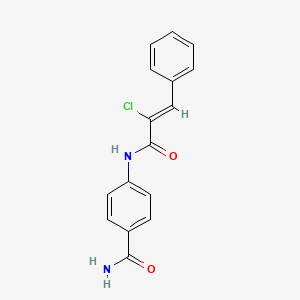 molecular formula C16H13ClN2O2 B5844945 4-[(2-chloro-3-phenylacryloyl)amino]benzamide 