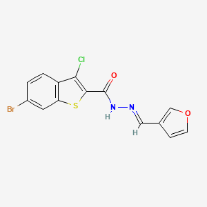 6-bromo-3-chloro-N'-(3-furylmethylene)-1-benzothiophene-2-carbohydrazide