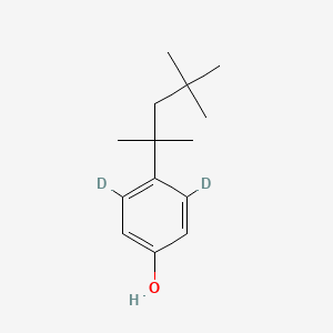 molecular formula C14H22O B584496 4-tert-Octylphenol-3,5-d2 CAS No. 1173021-20-9