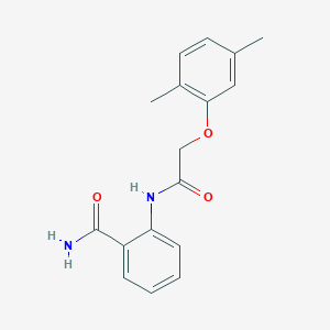 molecular formula C17H18N2O3 B5844966 2-{[(2,5-dimethylphenoxy)acetyl]amino}benzamide 
