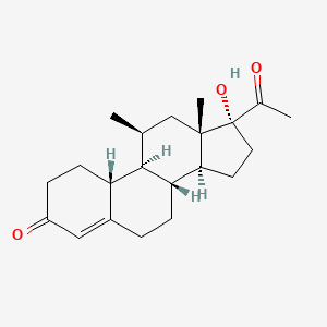 molecular formula C21H30O3 B584498 17-Hydroxy-11beta-methyl-19-norprogesterone CAS No. 25092-42-6
