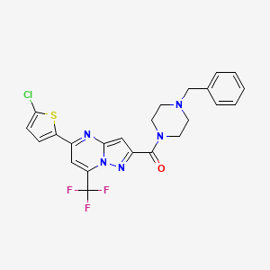 2-[(4-benzyl-1-piperazinyl)carbonyl]-5-(5-chloro-2-thienyl)-7-(trifluoromethyl)pyrazolo[1,5-a]pyrimidine