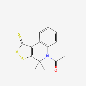 molecular formula C15H15NOS3 B5845034 5-acetyl-4,4,8-trimethyl-4,5-dihydro-1H-[1,2]dithiolo[3,4-c]quinoline-1-thione 