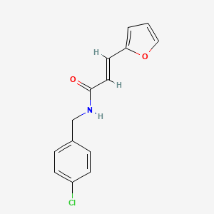 molecular formula C14H12ClNO2 B5845046 N-(4-chlorobenzyl)-3-(2-furyl)acrylamide 