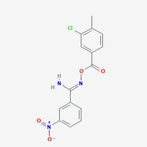 molecular formula C15H12ClN3O4 B5845048 N'-[(3-chloro-4-methylbenzoyl)oxy]-3-nitrobenzenecarboximidamide 