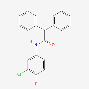 N-(3-chloro-4-fluorophenyl)-2,2-diphenylacetamide
