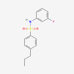 molecular formula C15H16FNO2S B5845083 N-(3-fluorophenyl)-4-propylbenzenesulfonamide 