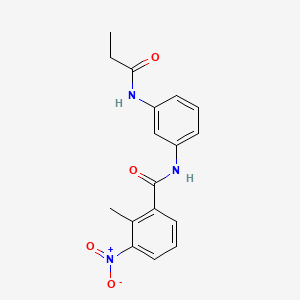 molecular formula C17H17N3O4 B5845090 2-methyl-3-nitro-N-[3-(propionylamino)phenyl]benzamide 