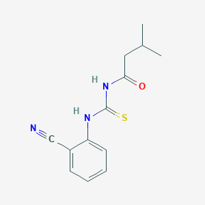 molecular formula C13H15N3OS B5845128 N-{[(2-cyanophenyl)amino]carbonothioyl}-3-methylbutanamide 