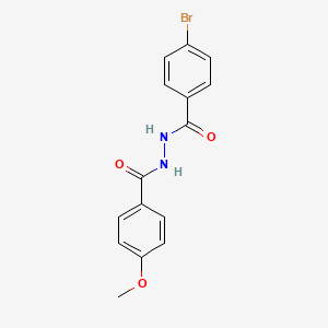 molecular formula C15H13BrN2O3 B5845153 4-溴-N'-(4-甲氧基苯甲酰)苯甲酰肼 CAS No. 300383-53-3
