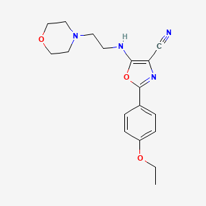 2-(4-ethoxyphenyl)-5-{[2-(4-morpholinyl)ethyl]amino}-1,3-oxazole-4-carbonitrile