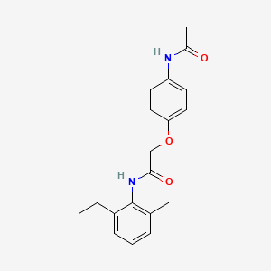 molecular formula C19H22N2O3 B5845162 2-[4-(acetylamino)phenoxy]-N-(2-ethyl-6-methylphenyl)acetamide 