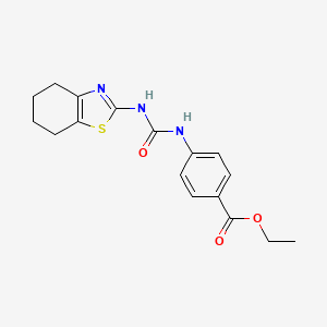 molecular formula C17H19N3O3S B5845165 ethyl 4-{[(4,5,6,7-tetrahydro-1,3-benzothiazol-2-ylamino)carbonyl]amino}benzoate 