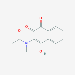 molecular formula C13H11NO4 B5845175 N-(3-hydroxy-1,4-dioxo-1,4-dihydro-2-naphthalenyl)-N-methylacetamide 