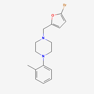 molecular formula C16H19BrN2O B5845177 1-[(5-bromo-2-furyl)methyl]-4-(2-methylphenyl)piperazine 