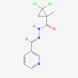molecular formula C11H11Cl2N3O B5845185 2,2-dichloro-1-methyl-N'-(3-pyridinylmethylene)cyclopropanecarbohydrazide 