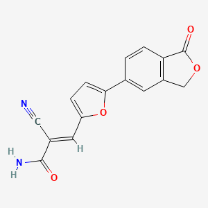 molecular formula C16H10N2O4 B5845198 2-cyano-3-[5-(1-oxo-1,3-dihydro-2-benzofuran-5-yl)-2-furyl]acrylamide 
