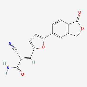 molecular formula C16H10N2O4 B5845198 (E)-2-cyano-3-[5-(1-oxo-3H-2-benzofuran-5-yl)furan-2-yl]prop-2-enamide 