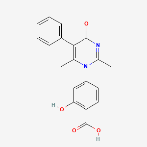 molecular formula C19H16N2O4 B5845206 4-(2,6-dimethyl-4-oxo-5-phenyl-1(4H)-pyrimidinyl)-2-hydroxybenzoic acid CAS No. 425607-55-2