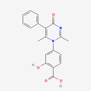 molecular formula C19H16N2O4 B5845206 4-(2,6-dimethyl-4-oxo-5-phenyl-pyrimidin-1-yl)-2-hydroxy-benzoic acid CAS No. 425607-55-2