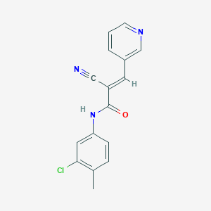 N-(3-chloro-4-methylphenyl)-2-cyano-3-(3-pyridinyl)acrylamide