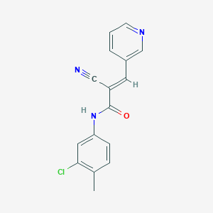 molecular formula C16H12ClN3O B5845208 (E)-N-(3-chloro-4-methylphenyl)-2-cyano-3-pyridin-3-ylprop-2-enamide 