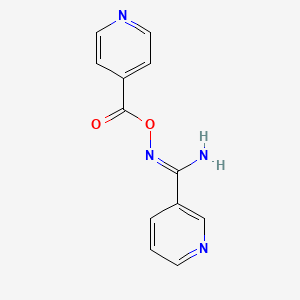 molecular formula C12H10N4O2 B5845215 N'-(isonicotinoyloxy)-3-pyridinecarboximidamide 