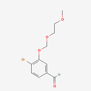 molecular formula C11H13BrO4 B584522 4-Bromo-3-(2-methoxyethoxymethoxy)benzaldehyde CAS No. 1797102-07-8