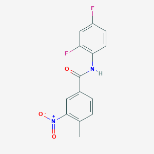 molecular formula C14H10F2N2O3 B5845227 N-(2,4-difluorophenyl)-4-methyl-3-nitrobenzamide 