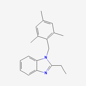 molecular formula C19H22N2 B5845232 2-ethyl-1-(mesitylmethyl)-1H-benzimidazole 