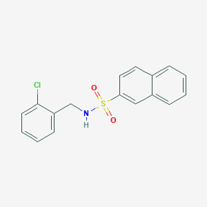 molecular formula C17H14ClNO2S B5845237 N-(2-chlorobenzyl)-2-naphthalenesulfonamide 