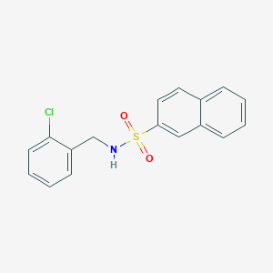 molecular formula C17H14ClNO2S B5845237 N-[(2-chlorophenyl)methyl]naphthalene-2-sulfonamide 