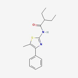 molecular formula C16H20N2OS B5845245 2-ethyl-N-(5-methyl-4-phenyl-1,3-thiazol-2-yl)butanamide 