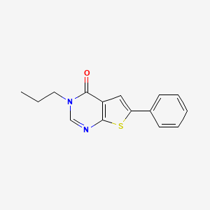 molecular formula C15H14N2OS B5845253 6-phenyl-3-propylthieno[2,3-d]pyrimidin-4(3H)-one 