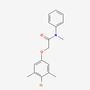 molecular formula C17H18BrNO2 B5845262 2-(4-bromo-3,5-dimethylphenoxy)-N-methyl-N-phenylacetamide 
