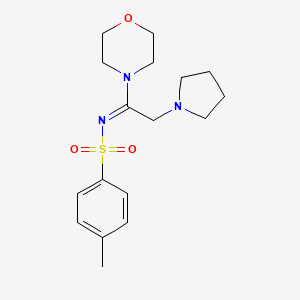 4-methyl-N-[1-(4-morpholinyl)-2-(1-pyrrolidinyl)ethylidene]benzenesulfonamide