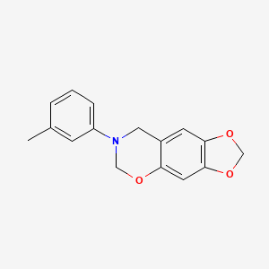 molecular formula C16H15NO3 B5845284 7-(3-methylphenyl)-7,8-dihydro-6H-[1,3]dioxolo[4,5-g][1,3]benzoxazine 
