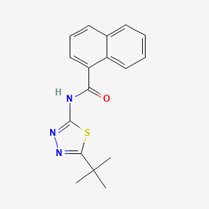 molecular formula C17H17N3OS B5845292 N-(5-tert-butyl-1,3,4-thiadiazol-2-yl)naphthalene-1-carboxamide 